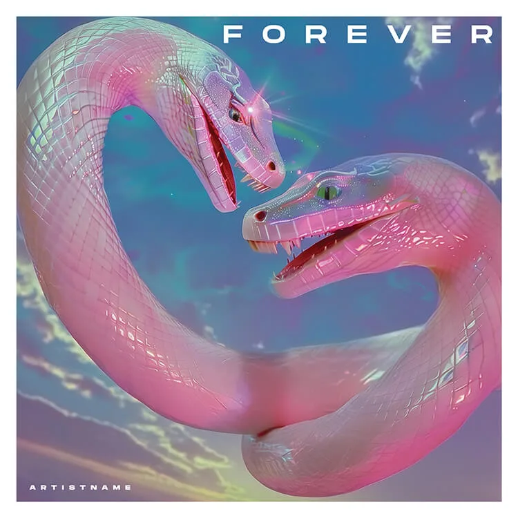 Forever Cover Art Work - A timeless and elegant music album cover design.