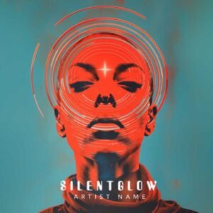 Silent Glow - Calming Music Album Cover - a person with red circles around their face