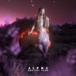 Alpha music art work designed in 3D software with high quality