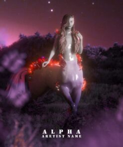 Alpha music art work designed in 3D software with high quality