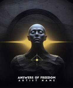 Answers Of Freedom Pre-made Cover Art depicts a man radiating a golden light, symbolizing freedom.