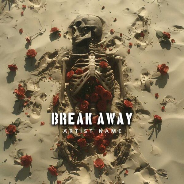 Break Away Album Cover - Dramatic and Customizable Design for Rock and Metal Artists