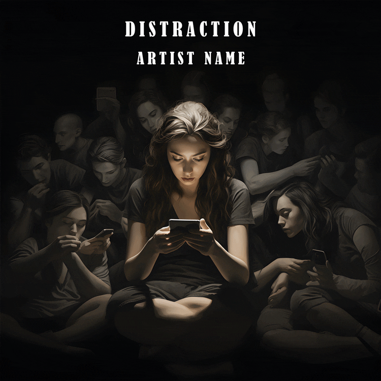 Distraction Premade Music Cover Artwork ready for immediate use, whether it's for your single track or full album - Exclusive design.