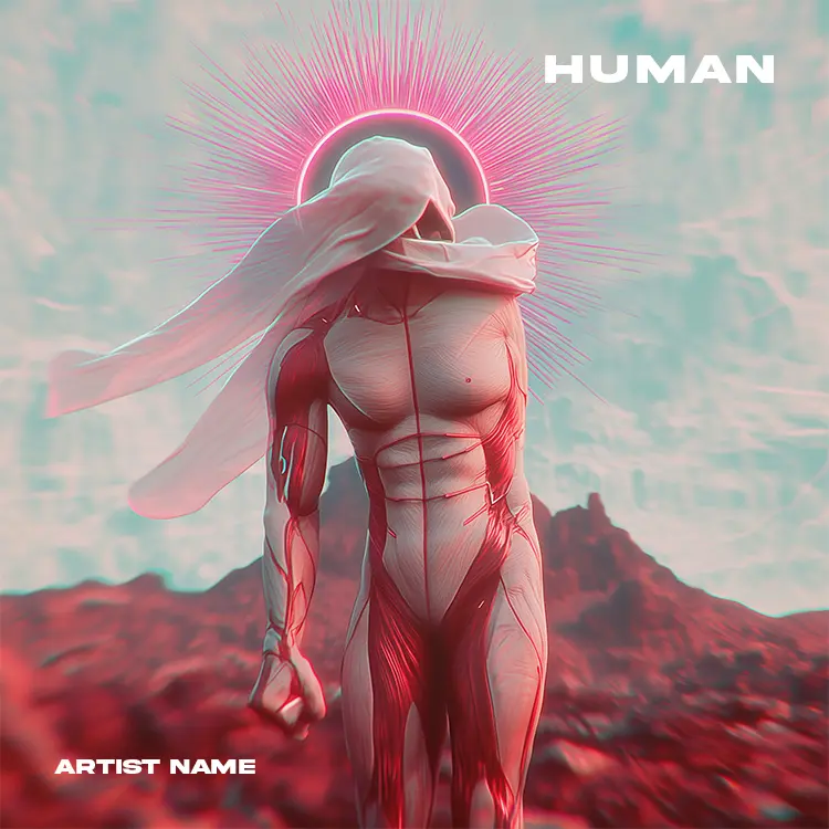 a person in a body suit Album Cover Artwork