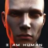 I Am Human - Premade Album Cover with a modern abstract design for music genres.