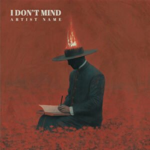 A modern I Don't Mind music cover art featuring a relaxed, minimalist aesthetic with cool tones and a carefree atmosphere.