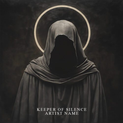 Keeper of Silence - A dark and mysterious premade album cover for rock and metal music.