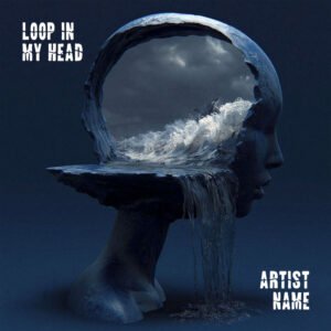 surreal ocean mind album cover art - Loop In My Head cinematic design for indie and post-rock artists
