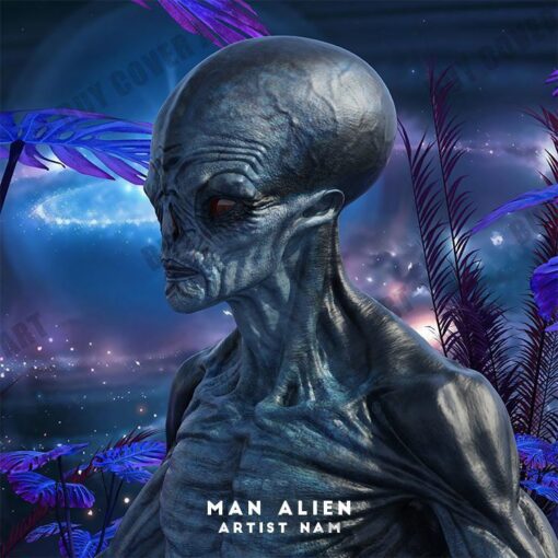 Man Alien The text on the Cover Art is just a placeholder, your title and logo will be added to the design after purchase. You will also get the Cover Art image without the logo and text which you can use for other promotional contents. This Cover Art size is 3000 x 3000 px, 300dpi, JPG/PNG and can be used on all major music distribution websites