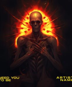 Vibrant metal cover art with bold text 'Need You Cover Art', 'artist name', and 'music' against a dark background.