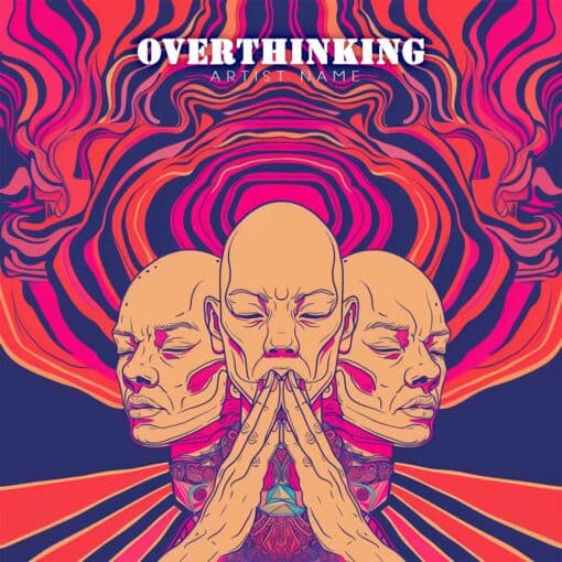 Overthinking The text on the Cover Art is just a placeholder, your title and logo will be added to the design after purchase. You will also get the Cover Art image without the logo and text which you can use for other promotional content. This Cover Art size is 3000 x 3000 px, 300 dpi, JPG/PNG, and can be used on all major music distribution websites.