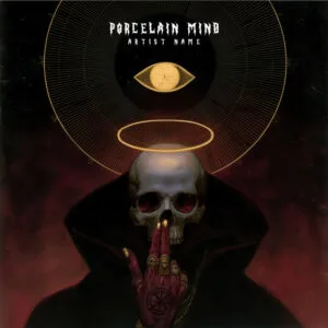 A surreal Porcelain Mind music cover art featuring a delicate porcelain aesthetic with intricate cracks and ethereal lighting.