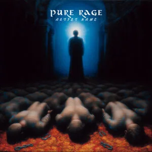 pure rage cover art - dark heavy metal album design