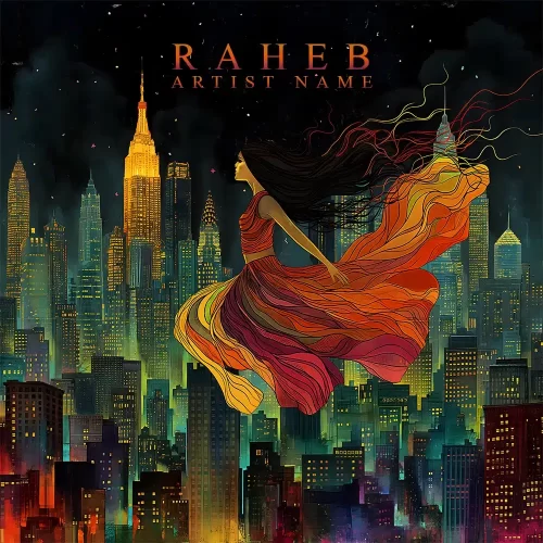 Raheb - Premade Album Cover featuring a mystical and ethereal design for ambient and cinematic music.