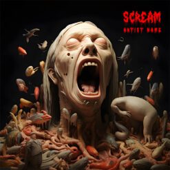 scream metal album cover available on buy cover art shop offering pre made music cover art and design services by album designers to musicians.