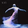 ethereal glowing dancer album cover art - Sofi iridescent light figure design for electronic and pop artists