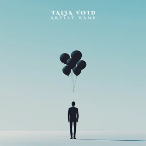 Talia Void - Ambient & EDM Album Cover - A futuristic and atmospheric music album cover art designed for ambient and EDM genres, featuring ethereal and vibrant design elements.