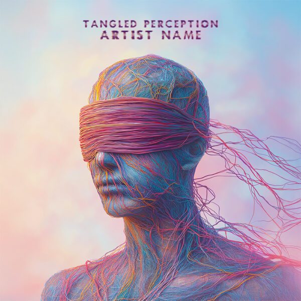 Tangled Perception - A bold and thought-provoking premade album cover for rock, electronic, and cinematic music.