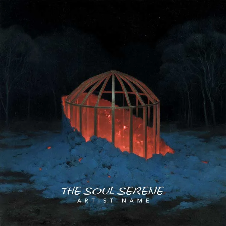 Buy Cover Art album cover Glowing structure amidst dark landscape.