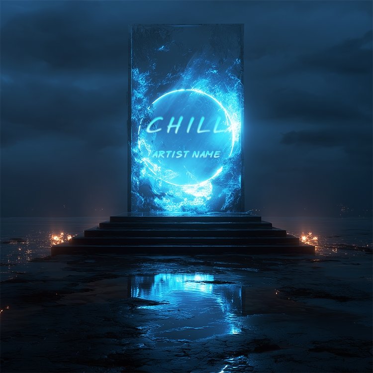 A serene Chill music cover art featuring a relaxed atmosphere with soft colors and minimalist design, ideal for lo-fi beats.