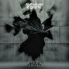 A dark and intense Choreography of Collapse album cover art featuring a hooded, robed figure emerging from a crumbling, fractured concrete wall, symbolizing destruction.