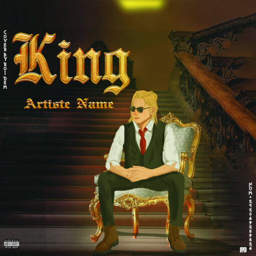 king Please note that the text displayed on the cover is temporary and serves as a placeholder. Once you make your purchase, your unique title and logo will fit seamlessly into the design. Additionally, you receive the album cover image without logo or text. This version can be used for various promotional materials beyond the main design. The dimensions of this musical cover are 3000 x 3000 pixels, with a resolution of 300 dpi. It is available in JPG and PNG formats, ensuring compatibility with all major music distribution websites