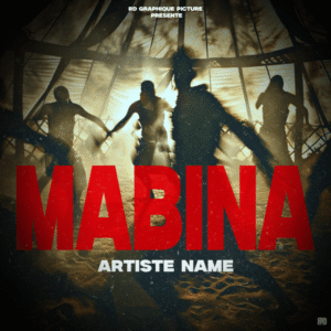 dark jungle silhouette album cover art – Mabina cinematic atmospheric design for world music and Afrobeats artists
