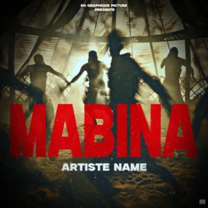 dark jungle silhouette album cover art – Mabina cinematic atmospheric design for world music and Afrobeats artists