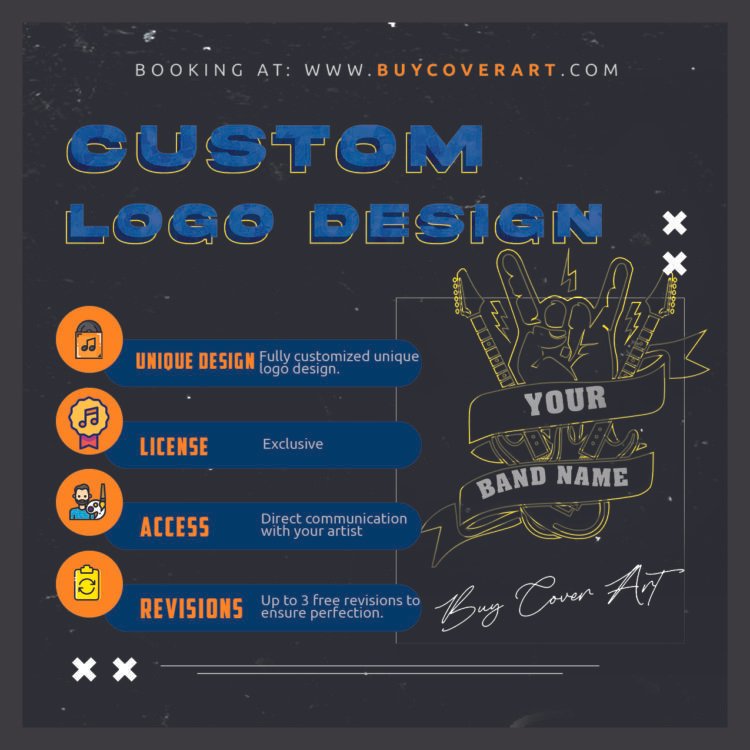 Custom Logo Design service with exclusive license for bands and music artists