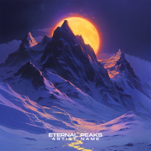 Eternal Peaks Pre-Made Cover Art - Majestic Design for Ambient and Cinematic Music