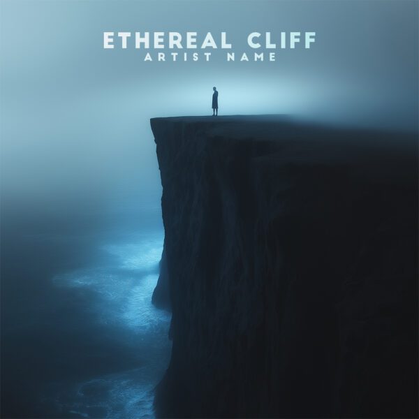 Ethereal Cliff - A mysterious and atmospheric premade album cover for ambient and post-rock music.