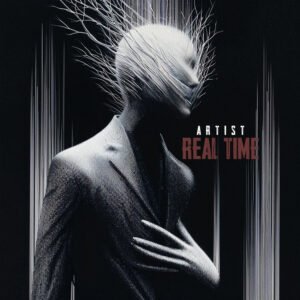 figure branches head glitch album cover art - Real Time dark cinematic design for post-rock and electronic artists