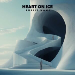 Chasing Album Cover - A surreal music album cover featuring silhouetted figures on a spiraling staircase against a dreamy gradient background.