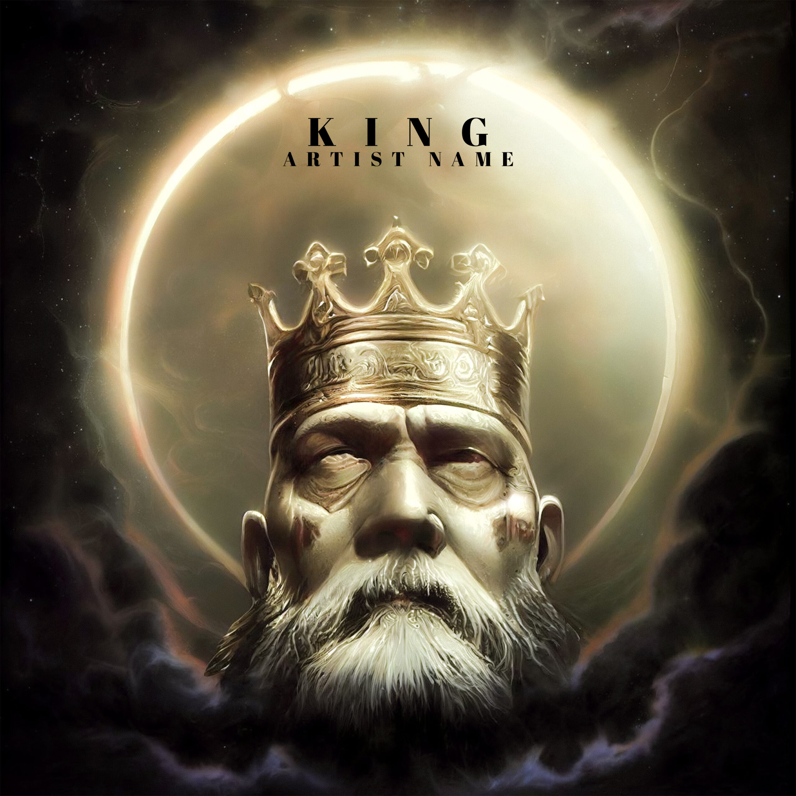 king Cover art is available for digital download, designed to fit album covers, singles, EPs, or mixtapes. Our pre-made album arts are fully prepared for purchase and come with a fast delivery guarantee. king Cover art is versatile and suits a wide range of music genres, including but not limited to Pop, Rap, Hip Hop, R&B, Soul, Rock, Post-Rock, Punk, Indie, Alternative, Psychedelic, Ambient, Chill, Dance, Electronic, Dubstep, EDM, Hardcore, House, Techno, Trance, Fantasy, Folk, World, Dark, Metal, Heavy Metal, Thrash Metal, Metalcore, Death Metal, Doom Metal, Black Metal, Instrumental, Soundtrack, and various other music genres. Outsource your album art. our is to create professional graphic designs and illustrations that elevate musicians, producers, bands, and artists’ music into visual imagery.