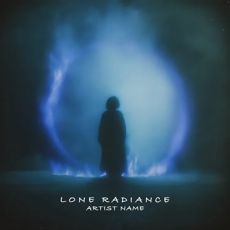 A stunning Lone Radiance music cover art featuring a singular glowing orb illuminating a dark, textured cosmic landscape.