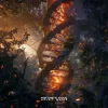 Nature's Code Pre-Made Album Cover - DNA Design for Ambient and Experimental Music