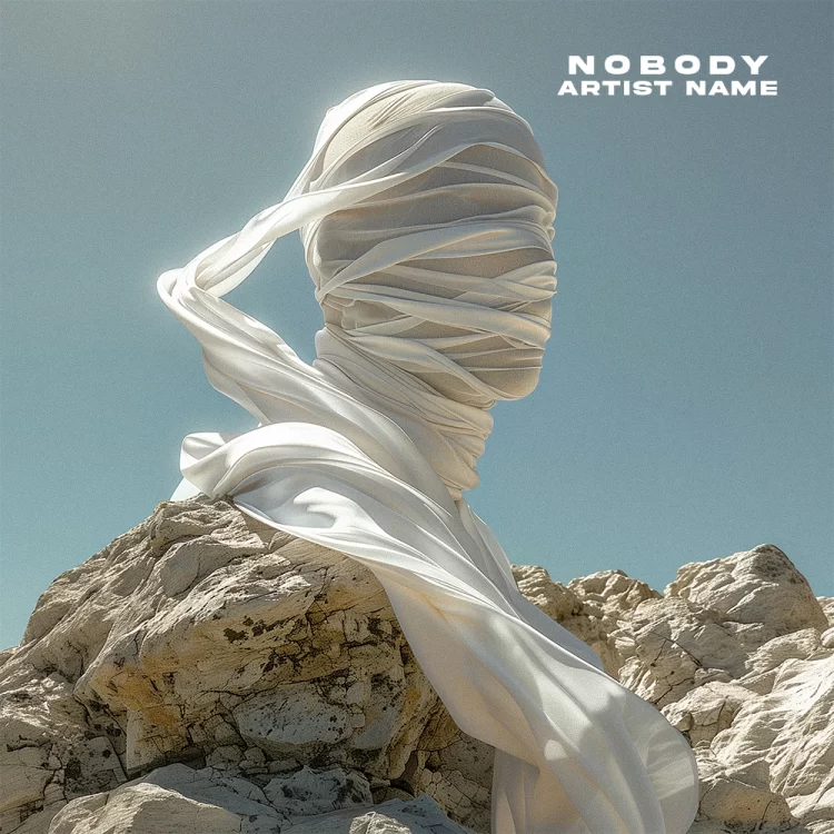 Nobody - A mysterious and artistic premade album cover for indie rock, alternative, and lo-fi music.