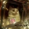 Nothing Else - A whimsical music album cover featuring a white cat holding a glowing, colorful cube in a reflective, mirrored space with soft lights.