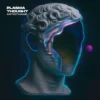 A surreal Plasma Thought album cover art featuring a classical bust with a distorted, colorful, glowing plasma effect where the face should be, against a dark background.