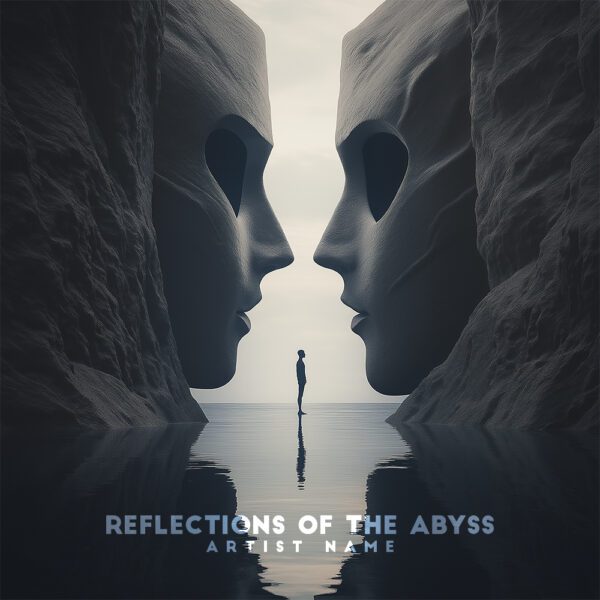 Reflections of the Abyss - Abstract surreal album cover for ambient, rock, and experimental music.