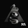 Silent Death Serpent Eye Enigma blank album cover artwork, customizable with title, featuring a serpent-wrapped eye in a triangle, perfect for Death Metal projects and instant download.
