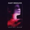 A striking Silent Resonance album cover art featuring a glitch-effect profile of a person's head and chest with vibrant pink and purple tones against a dark background.