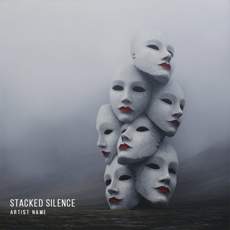 Abstract art with muted colors and shapes