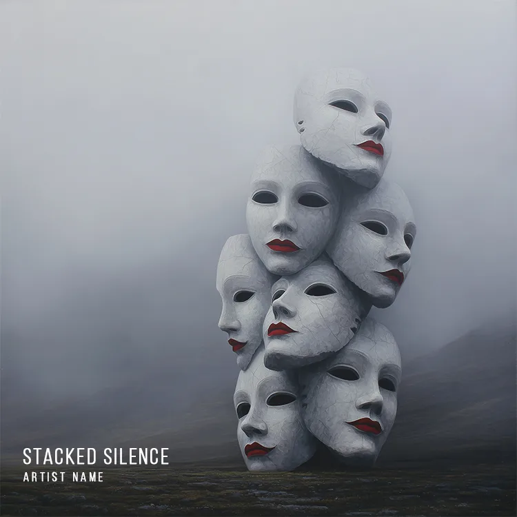 Abstract art with muted colors and shapes